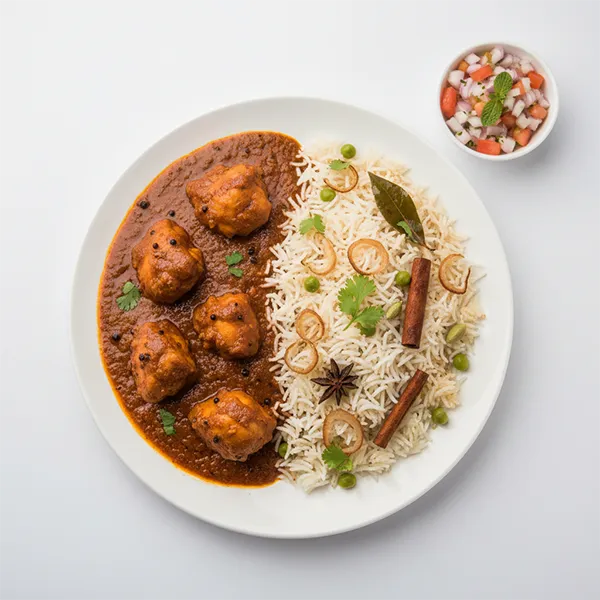 Chicken Vindaloo With Arroz Pulao
